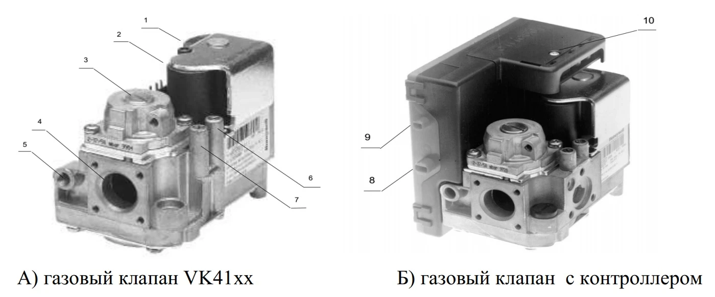 Деталировка по частями Honeywell VK41xx редуктор газовый RSA